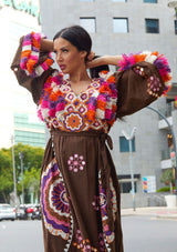 ibBan Vestido Largo para Mujer Sara | Tela Slub | Artesanal | Talla Única