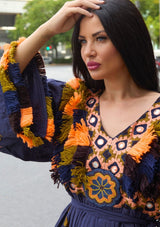 ibBan Vestido Largo para Mujer Sara | Tela Slub | Artesanal | Talla Única