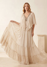 Vestido maxi de algodón para mujer - Safina