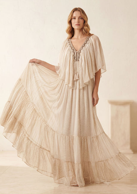Vestido maxi de algodón para mujer - Safina
