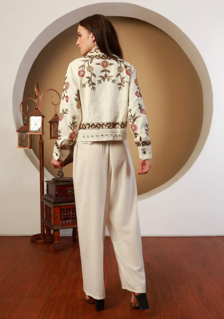 ibBan Women's Embroidered Jacket Lola | Beaded Sequin | Artisan | S/M to L/XL