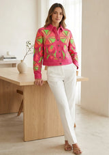 Women's Artisan Hand Embroidery Canvas Jacket - Meliah