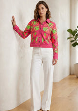 Women's Artisan Hand Embroidery Canvas Jacket - Meliah