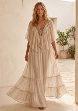 Vestido maxi de algodón para mujer - Safina