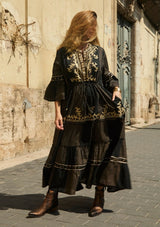 ibBan Women's Long Tunic Sofia | Slub Fabric | Artisan | One Size