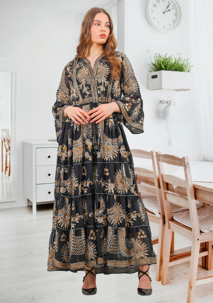 ibBan Women's Long Tunic Yara | Georgette | Artisan | One Size