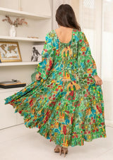 ibBan Hand Embroidered Cotton High-Low Maxi Dress - Zayba