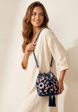 Women's Embroidered Canvas Pottlybag - Areeba