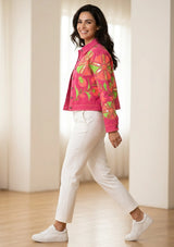Women's Artisan Hand Embroidery Canvas Jacket - Meliah