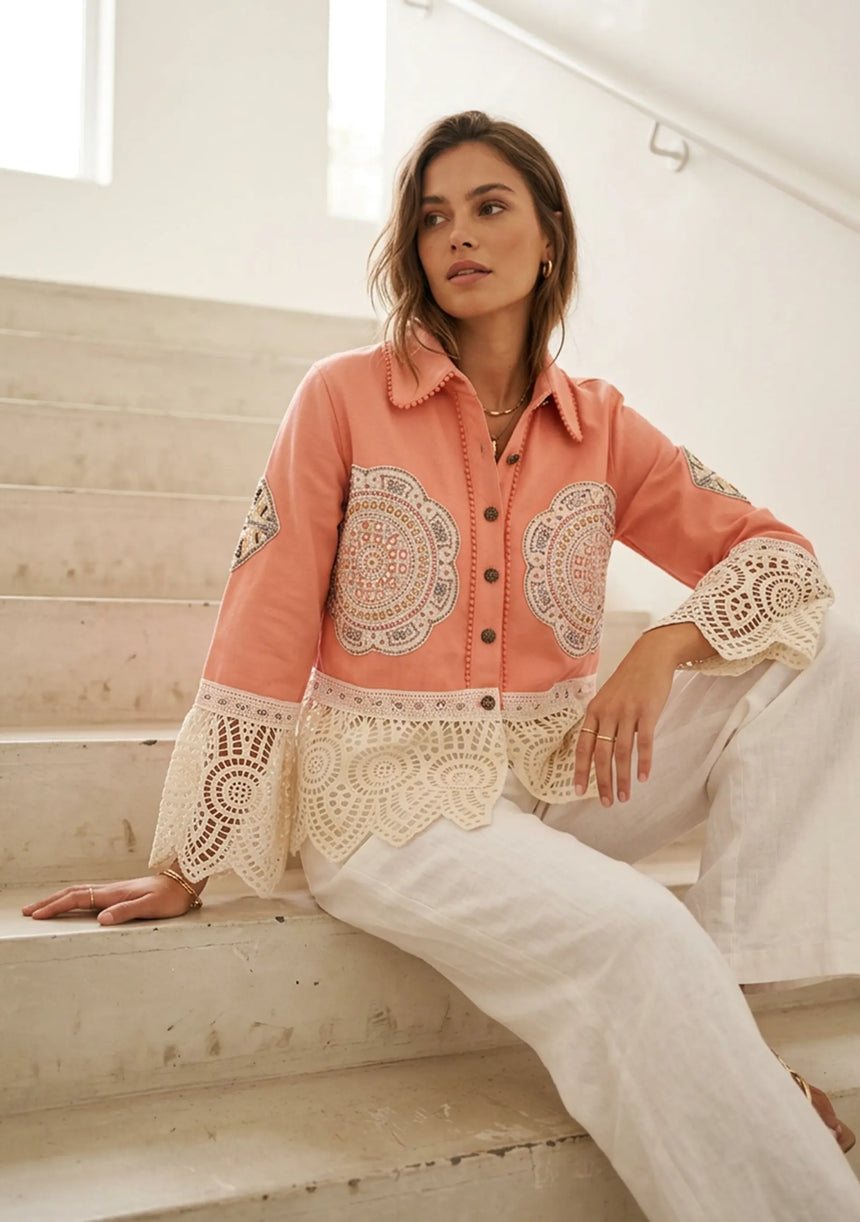 Chaqueta vaquera artesanal de mujer - Ishila