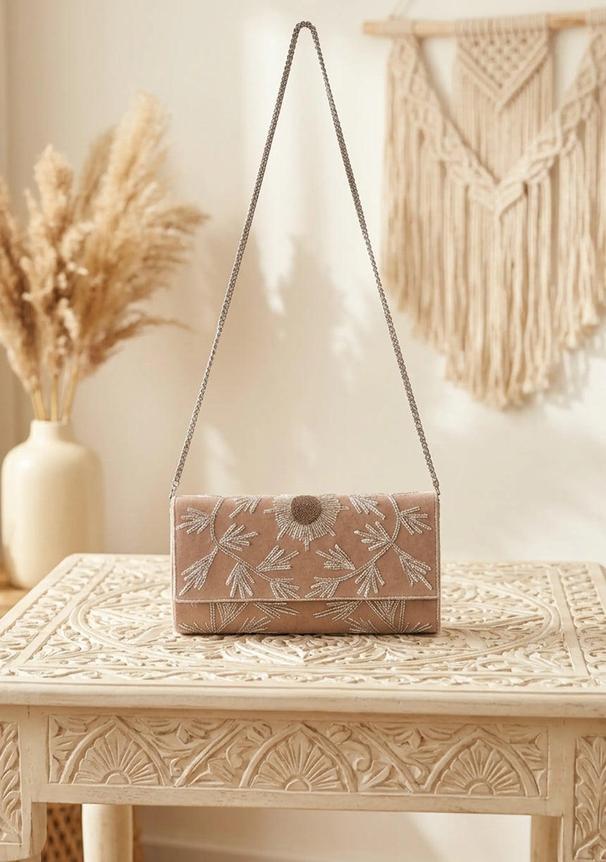 Women's Embroidered Canvas Wallat - Areeba