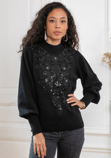 ibBan Hand Embroidered Women's Winter Cotton Sweater -Riva