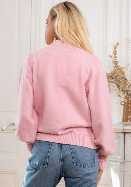 ibBan Hand Embroidered Women's Winter Cotton Sweater -Riva