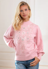 ibBan Hand Embroidered Women's Winter Cotton Sweater -Riva
