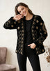 Women's Heavy Embroidered Winter Coat | Luxury Designer Outerwear | ibBan - Alesta