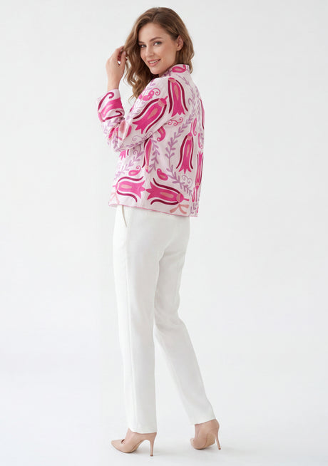 Women's Artisan Hand Embroidery Cotton Canvas Jacket - Vesana Jacket