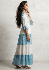 Vestido largo de algodón para mujer - Revaya