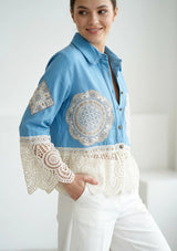 Chaqueta vaquera artesanal de mujer - Ishila
