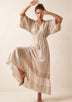 Vestido largo de georgette para mujer - Fina