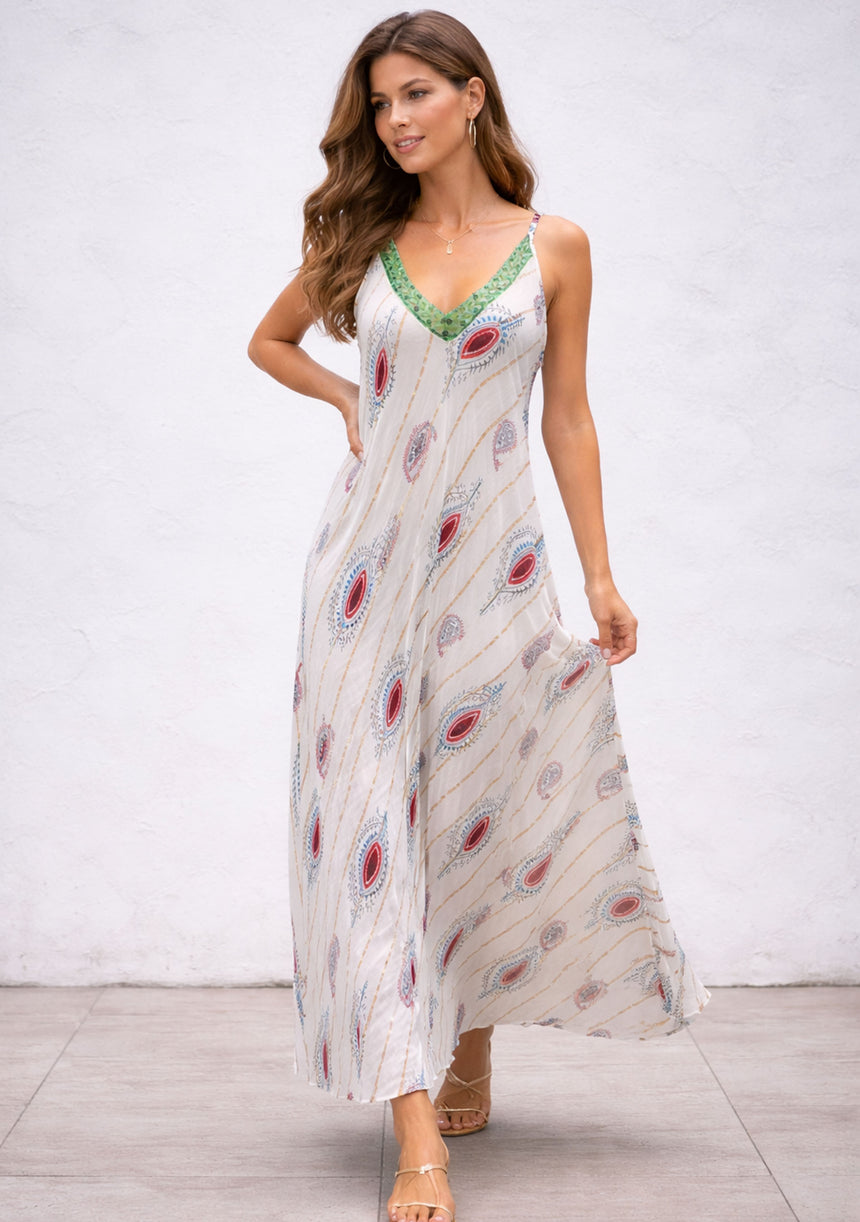 Vestido maxi de algodón para mujer - Abeer