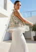 ibBan Hand Embroidered Women's Vest | Luxury Beaded Resort Wear Vest - Suva