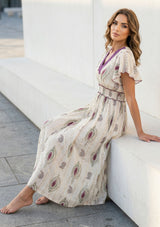 Vestido largo de algodón para mujer - Nia