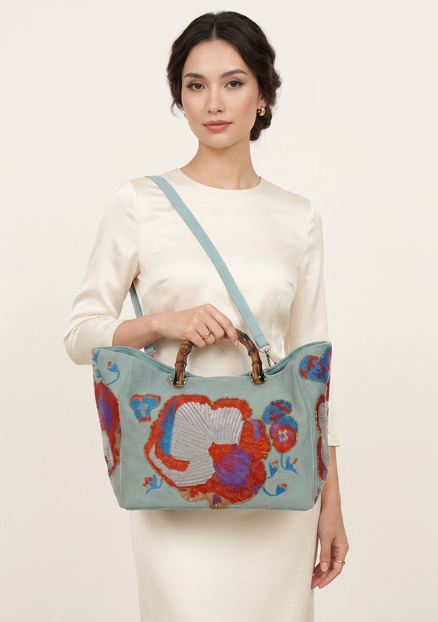 Bolso de lona bordado para mujer - Alisha