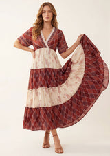 Vestido largo de algodón para mujer - Revaya