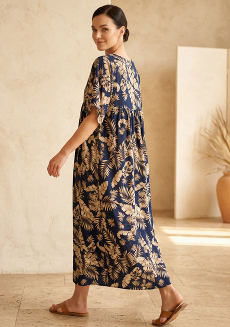 Maxivestido de algodón para mujer - Tabina