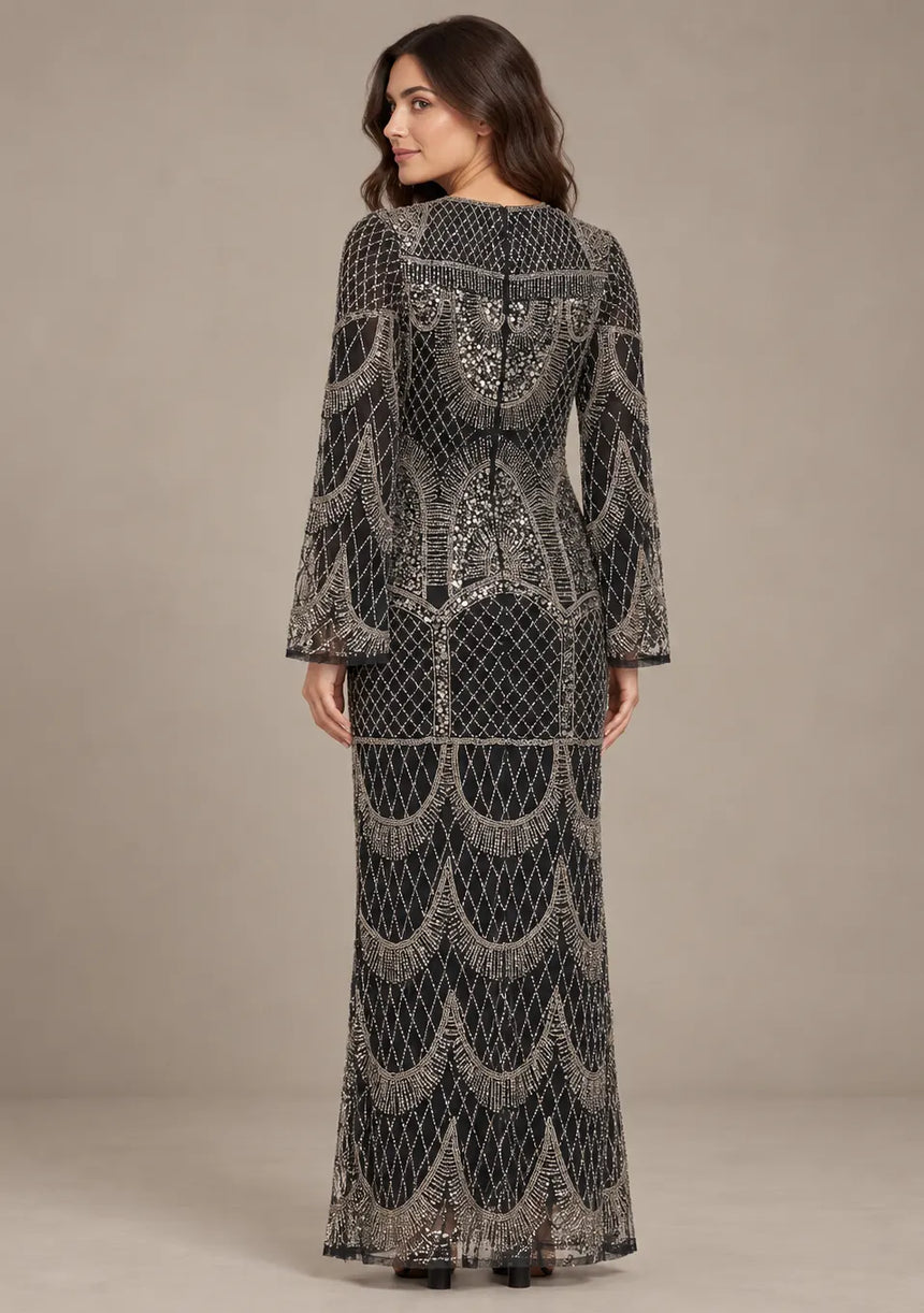 Women’sParty Long Dress with Hand Embroidery - Sybel