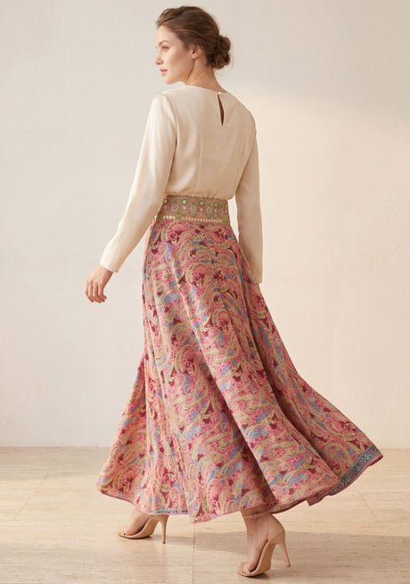 Minivestido de seda rosa para mujer - Clásico