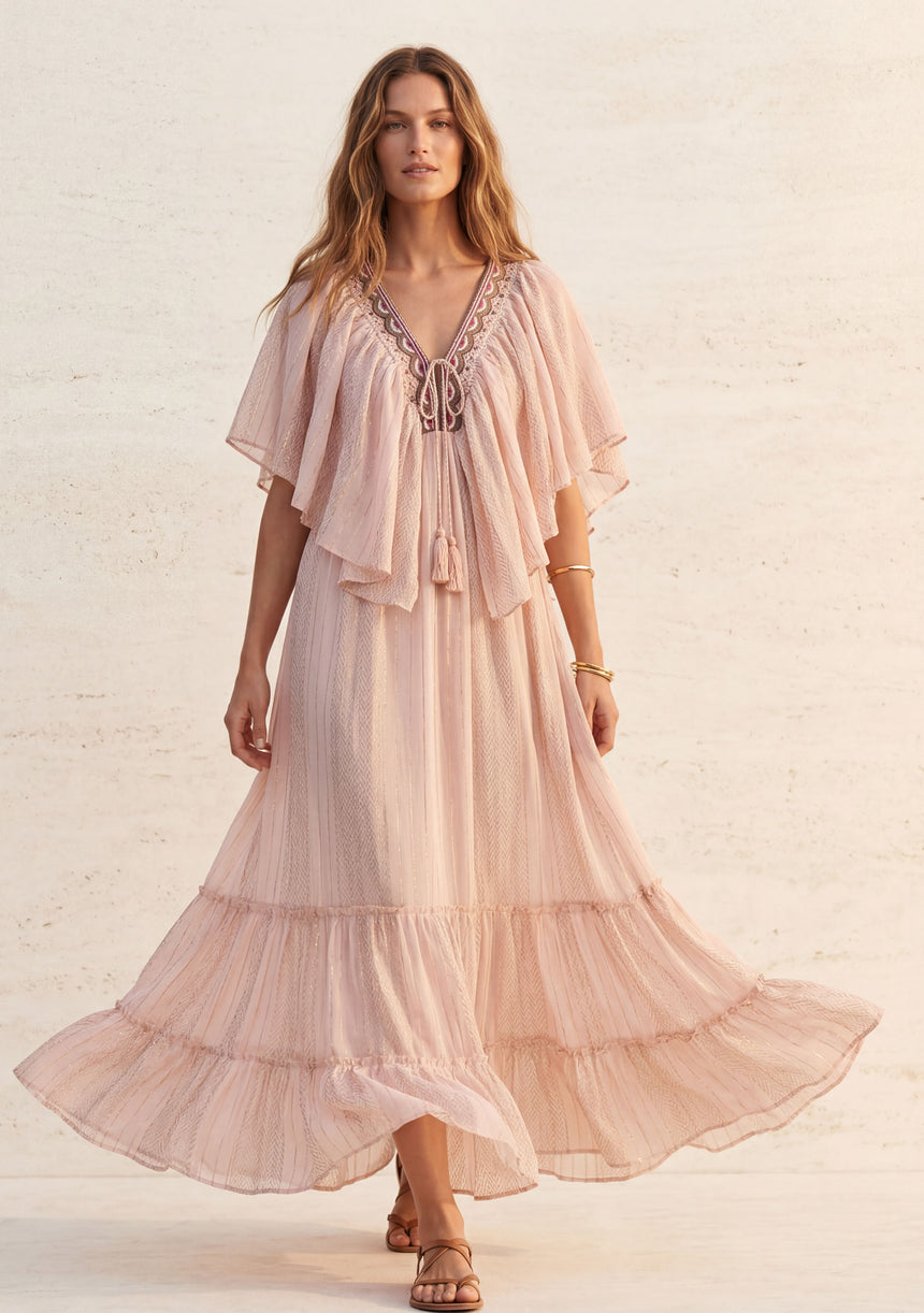 Vestido maxi de algodón para mujer - Safina