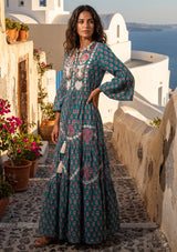 ibBan Cotton Long Tunic with Hand Embroidery - Shazira