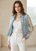 Women's Artisan Hand Embroidery Canvas Jacket - Farida