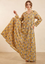 Vestido largo de algodón para mujer - Revina