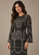 Women’sParty Long Dress with Hand Embroidery - Sybel
