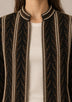 ibBan Women’s Black Mesh Jacket with Hand Embroidered - Parisa