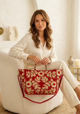 Bolso de lona bordado para mujer - Areeba