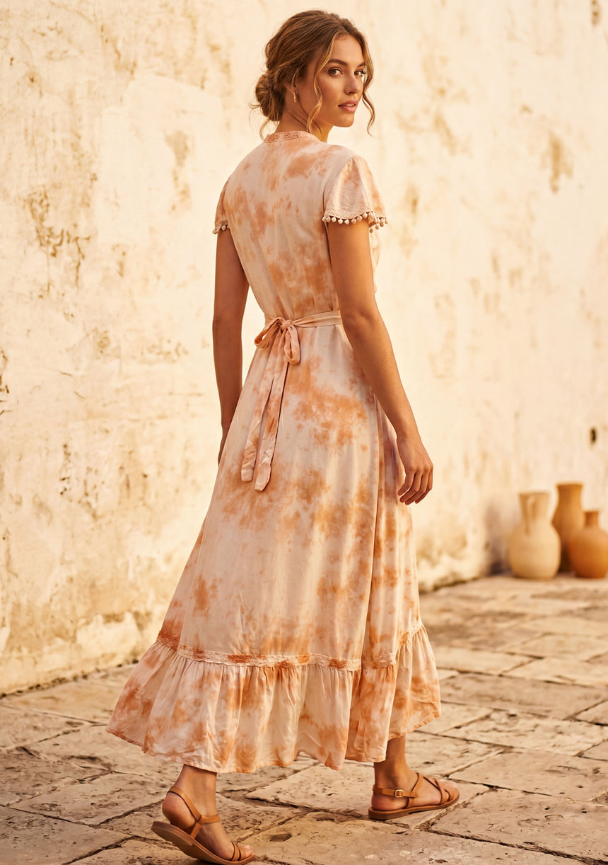 Maxivestido de algodón para mujer - Medi