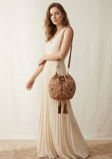 Women's Embroidered Canvas Pottlybag - Areeba