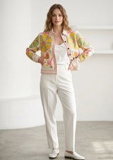 Women's Artisan Hand Embroidery Canvas Jacket - Meliah