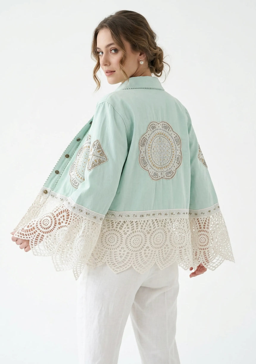 Chaqueta vaquera artesanal de mujer - Ishila