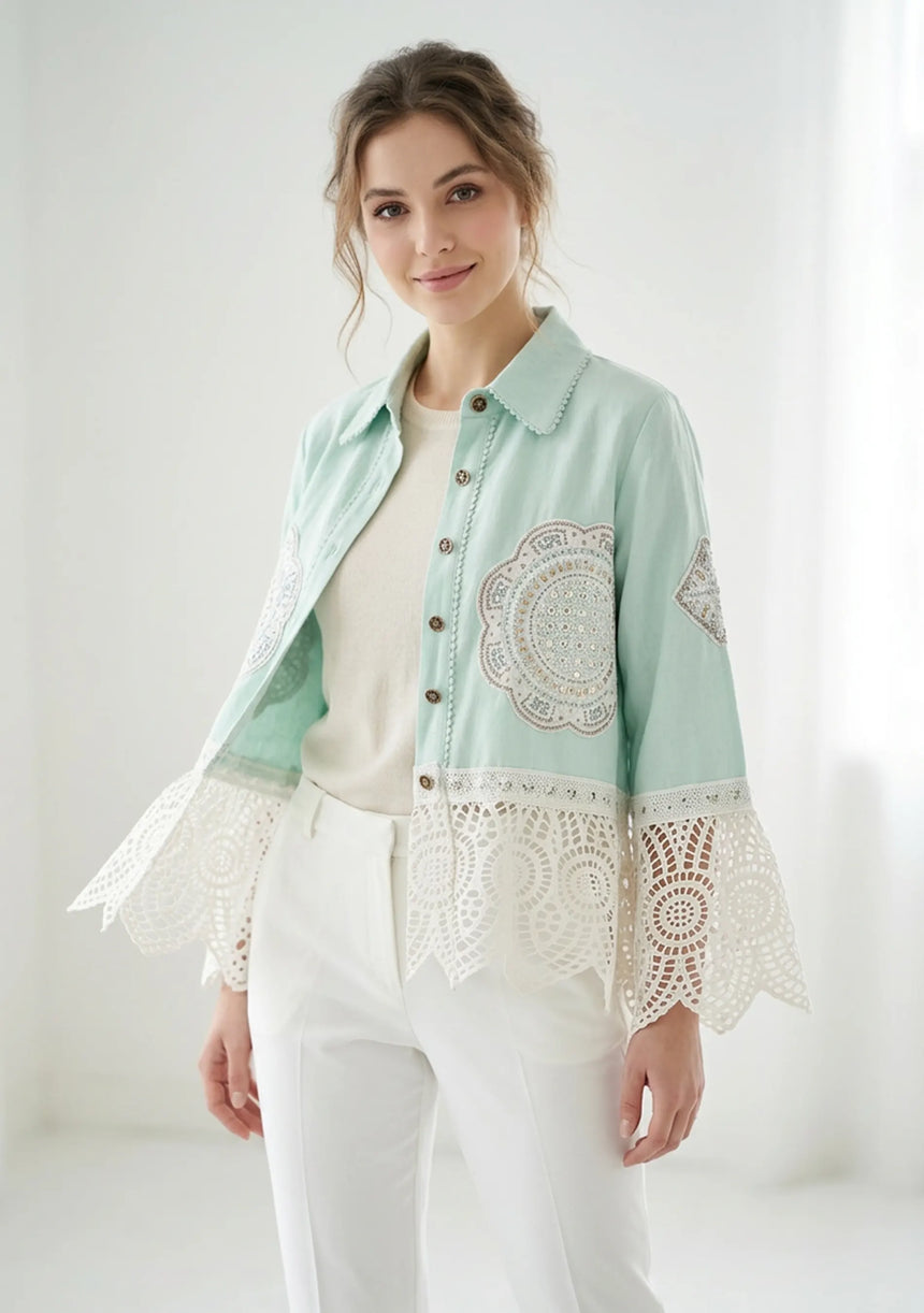 Chaqueta vaquera artesanal de mujer - Ishila