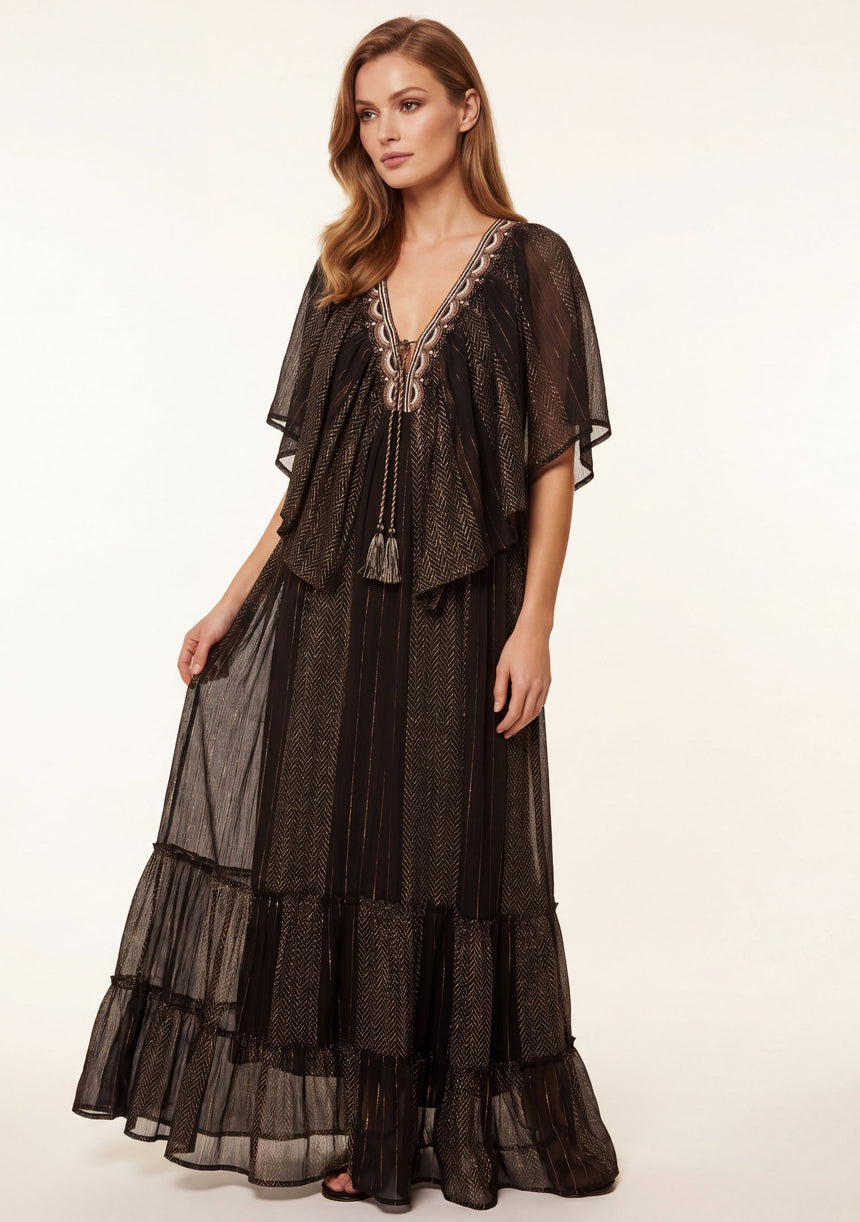 Vestido maxi de algodón para mujer - Safina