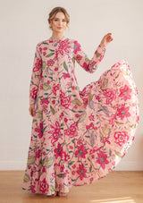 Maxivestido de algodón para mujer - Nobia