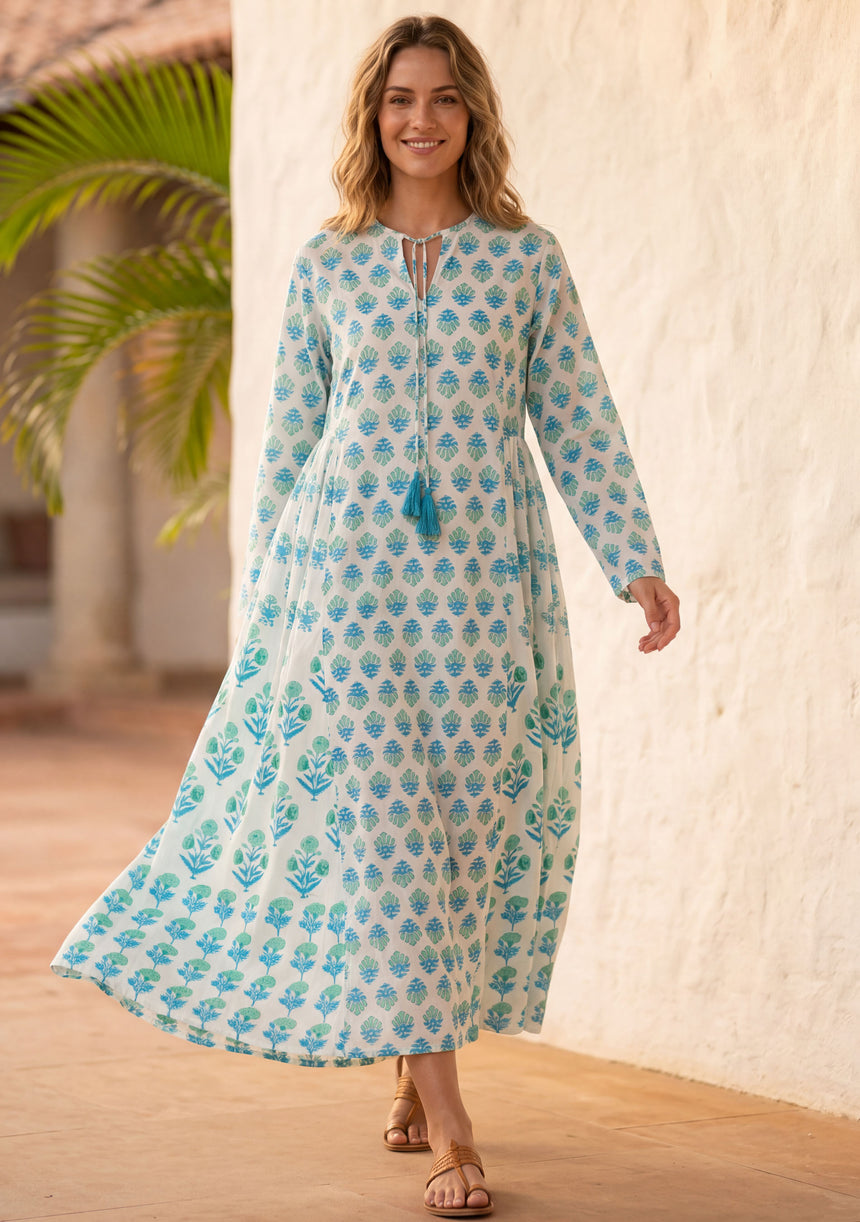 Maxivestido de algodón para mujer - Avira