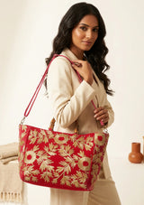Bolso de lona bordado para mujer - Areeba