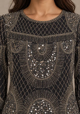Women’sParty Long Dress with Hand Embroidery - Sybel