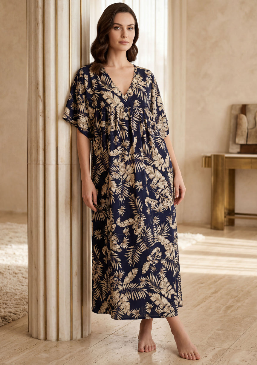 Maxivestido de algodón para mujer - Tabina