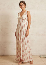 Vestido largo de algodón con cuello halter para mujer - Rooh